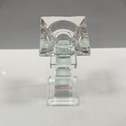 Castiçal 24x6x6cm Cristal Transparente