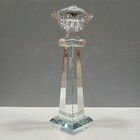 Castiçal 24x6x6cm Cristal Transparente