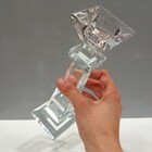 Castiçal 24x6x6cm Cristal Transparente