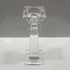 Castiçal 24x6x6cm Cristal Transparente