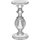 Castiçal 25x11x11cm Vidro Transparente