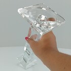 Castiçal 28x9x9cm Cristal Transparente