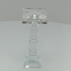 Castiçal 28x9x9cm Cristal Transparente