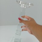 Castiçal 28x9x9cm Cristal Transparente