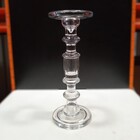 Castiçal 29x11x11cm Vidro Transparente