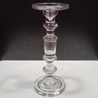 Castiçal 29x11x11cm Vidro Transparente