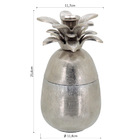Castiçal Abacaxi Metal Prata Home&co Neroly 22x11x11cm Velas