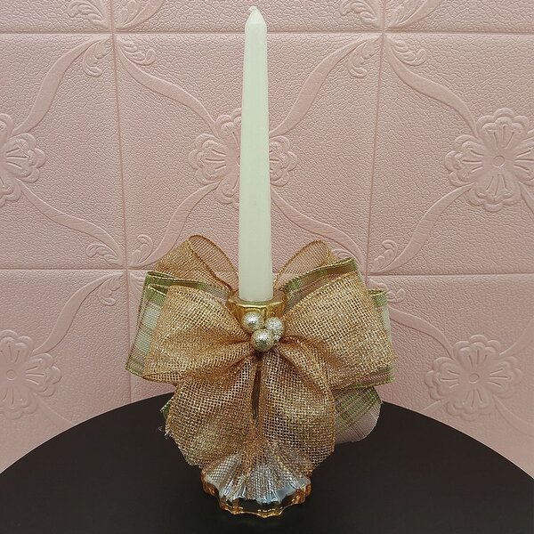 Castiçal Aparador Porta Vela Arranjo Centro Mesa Natal 35cm A