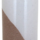 Castiçal Cerâmica 36x9x9cm Bege