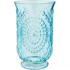 Castiçal Charlotte Decorativo De Vidro Azul Para Velas Luxo