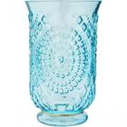 Castiçal Charlotte Decorativo De Vidro Azul Para Velas Luxo