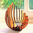 Castiçal Concha Com Vela Eletrônica