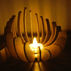 Castiçal Concha Com Vela Eletrônica