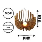 Castiçal Concha Com Vela Eletrônica - Marrom