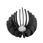 Castiçal Concha Com Vela Eletrônica - Preto