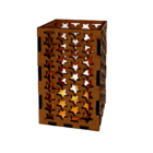 Castiçal Constelação Com Vela Eletrônica - Marrom