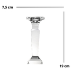 Castiçal De Cristal Lapidado Quadri M 19 Cm