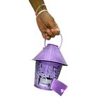 Castiçal De Jardim Porta Vela Metal Flor Borboleta Casebre Ro