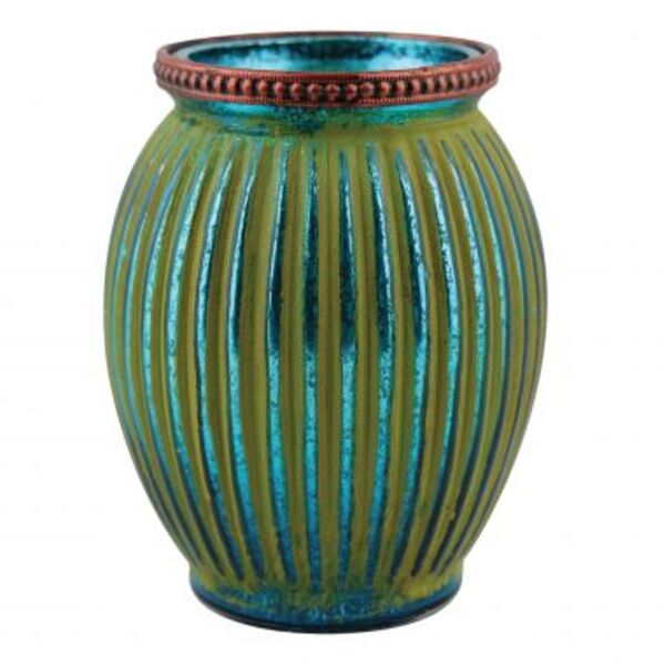 Castical De Metal Verde 11cm X 11cm X 14cm