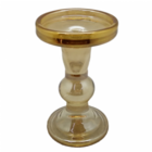 Castiçal De Vidro Ambar Cdp