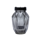 Castiçal De Vidro Cinza Balone Urban