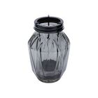 Castiçal De Vidro Cinza Balone Urban