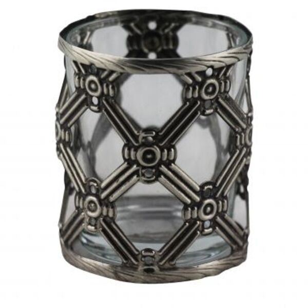 Castical De Vidro E Metal 6cm X 7cm