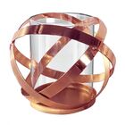 Castical De Vidro E Metal Rose