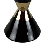 Castical Decorativo Ceramica Preto E Dourado 18 5 Cm - D'rossi