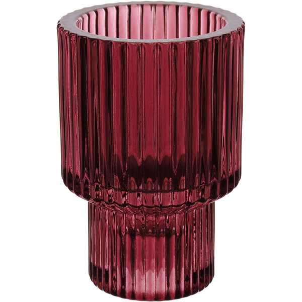 Castiçal Decorativo Enfiete Casa Home&co Vidro 8x6x6cm Vinho