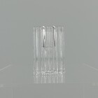 Castiçal Decorativo Porta Vela 6x4x4cm Vidro Transparente