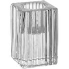 Castiçal Decorativo Porta Vela 6x4x4cm Vidro Transparente