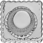 Castiçal Decorativo Porta Vela 6x4x4cm Vidro Transparente