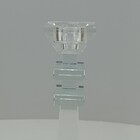 Castiçal Decorativo Porta Vela Cristal 27x7x7cm Transparente