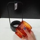 Castiçal Decorativo Porta Vela Home&co Metal 25x10x9cm Âmbar