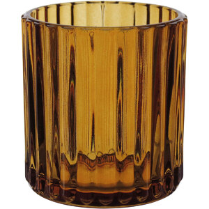 Foto de Castiçal Decorativo Porta Vela Home&co Vidro 8x7x7cm Âmbar