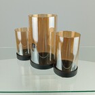 Castiçal Decorativo Porta Vela Suporte 3 Partes Home&co Base