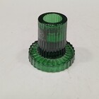 Castiçal Decoratvo Porta Vela Home&co Vidro 6x6x6cm Verde