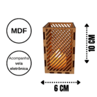 Castiçal Faixas Com Vela Eletrônica