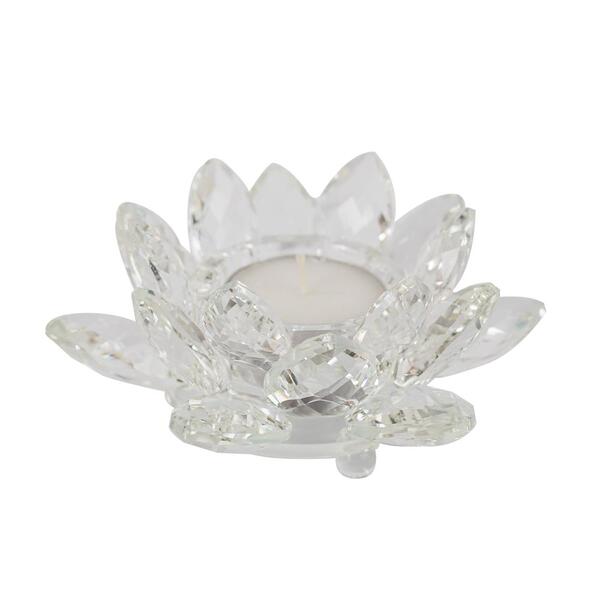 Castiçal Flor De Lótus De Cristal