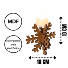 Castiçal Frozen Com Vela Eletrônica - Preto