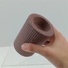 Castiçal Home&co Cerâmica 10x7x7cm Bege