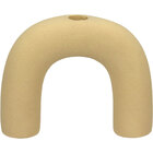 Castiçal Home&co Cerâmica 13x17x4cm Amarelo