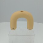 Castiçal Home&co Cerâmica 13x17x4cm Amarelo