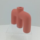 Castiçal Home&co Cerâmica 14x19x5cm Terracota