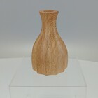 Castiçal Home&co Cerâmica 14x9x9cm Estilo Madeira