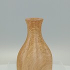 Castiçal Home&co Cerâmica 14x9x9cm Estilo Madeira