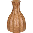 Castiçal Home&co Cerâmica 14x9x9cm Estilo Madeira