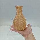 Castiçal Home&co Cerâmica 14x9x9cm Estilo Madeira