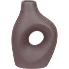 Castiçal Home&co Cerâmica 18x13x7cm Marrom